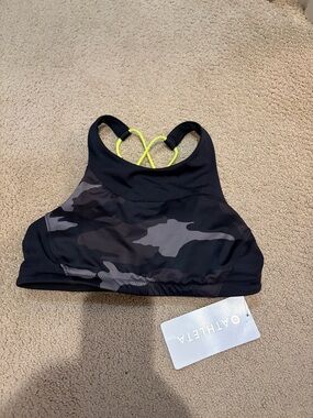 Athleta Freestyle High Neck Camo Bikini Top